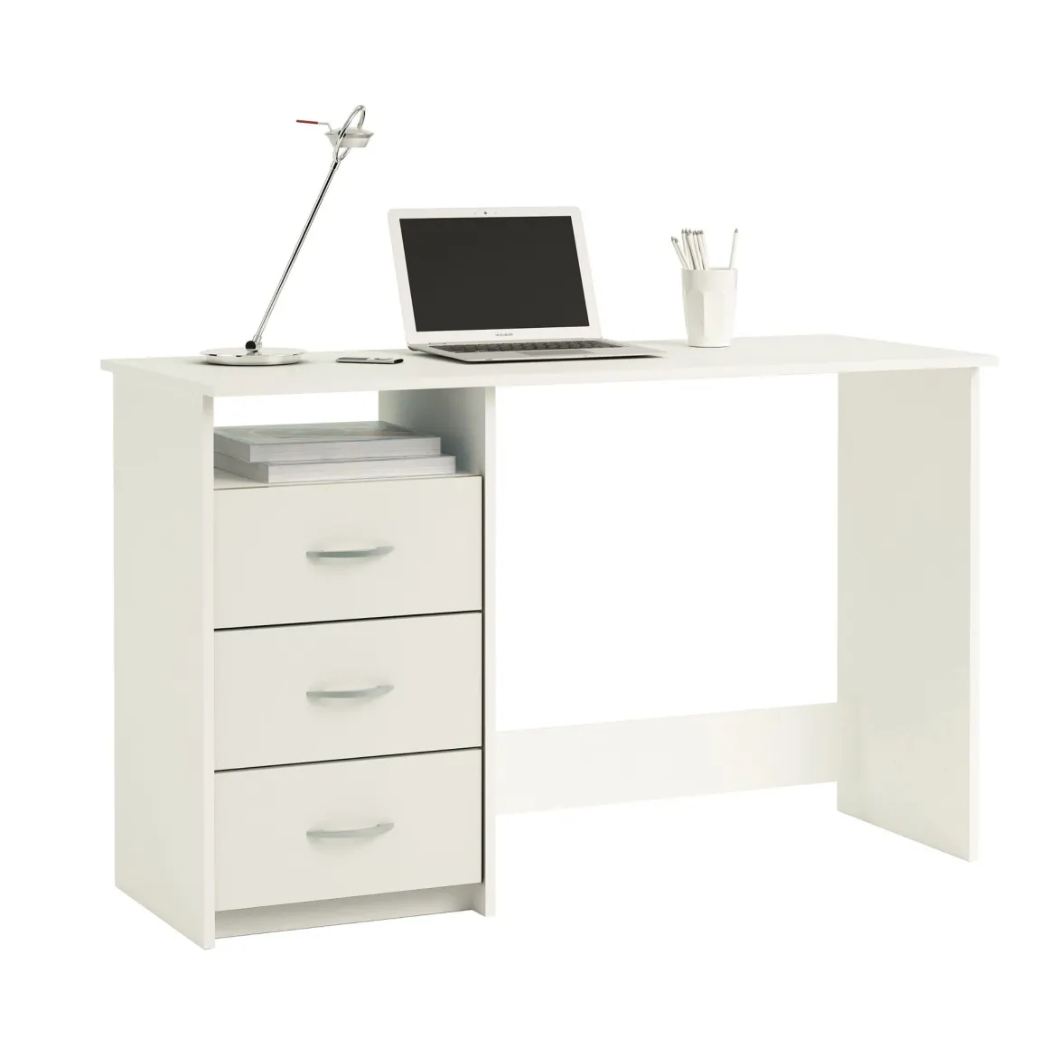 Bureau 1 niche + 3 tiroirs - Terre de Nuit