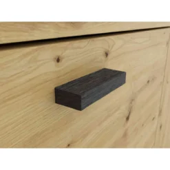 Bureau 1 tiroir 1 porte en bois imitation chêne clair - BU13001