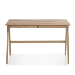 Bureau 2 tiroirs en bois massif chêne clair - BU16008