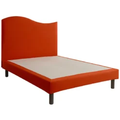Cache-sommier intégral 100% coton terracotta