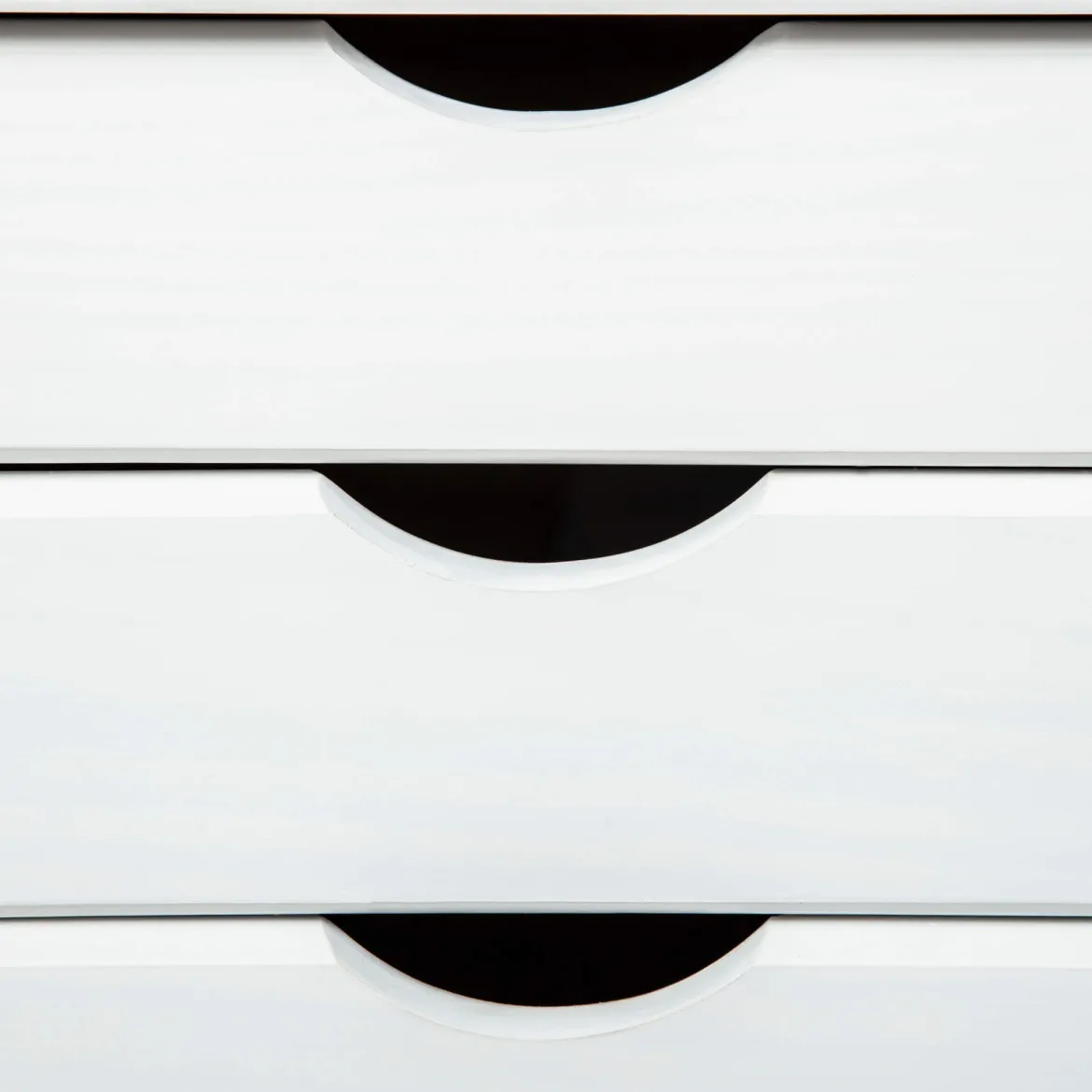 Caisson 6 tiroirs pin massif vernis blanc