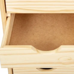 Caisson 6 tiroirs pin massif vernis naturel