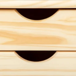 Caisson 6 tiroirs pin massif vernis naturel
