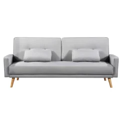 Canapé convertible droit scandinave 3 places en tissu - CA00001