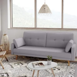 Canapé convertible droit scandinave 3 places en tissu - CA00001