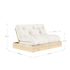 Canapé convertible en pin massif avec futon FLIP