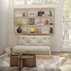 Canapé convertible en pin massif avec futon FLIP