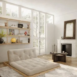 Canapé convertible en pin massif avec futon FLIP