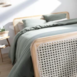 Chambre lit cannage avec commode ANNA