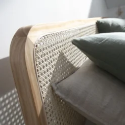 Chambre lit cannage avec commode ANNA
