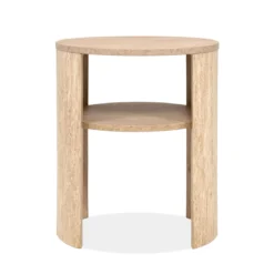 Chevet bois avec niche effet travertin
