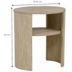 Chevet bois avec niche effet travertin