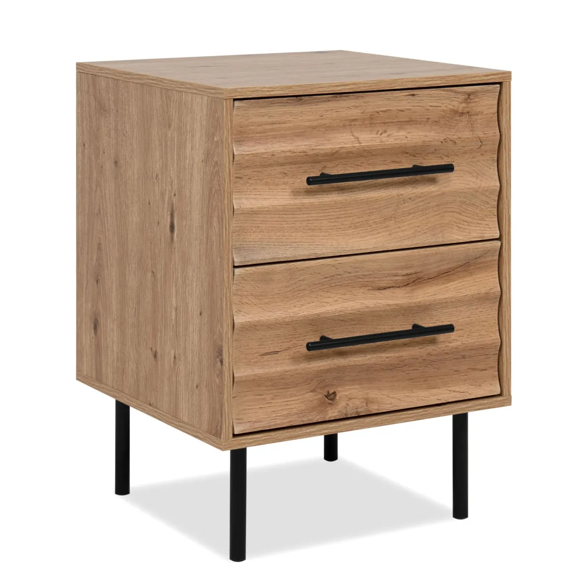 Chevet bois et métal avec tiroirs design