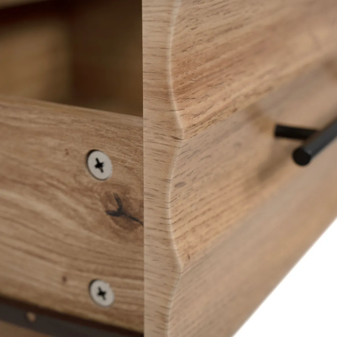 Chevet bois et métal avec tiroirs design