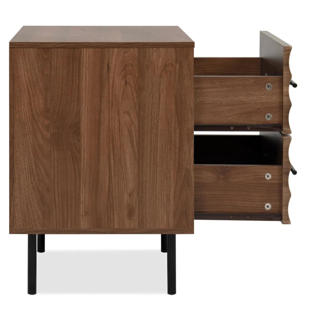 Chevet bois et métal avec tiroirs design