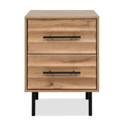 Chevet bois et métal avec tiroirs design
