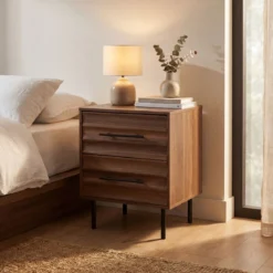Chevet bois et métal avec tiroirs design