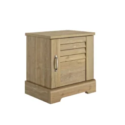 Chevet en bois clair 1 porte avec imitation châtaignier - CH5067