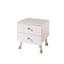 Chevet enfant 2 tiroirs en bois massif - CH2031