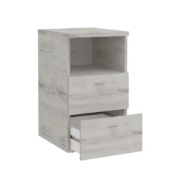 Chevet 2 tiroirs + 1 niche en bois - CH13024