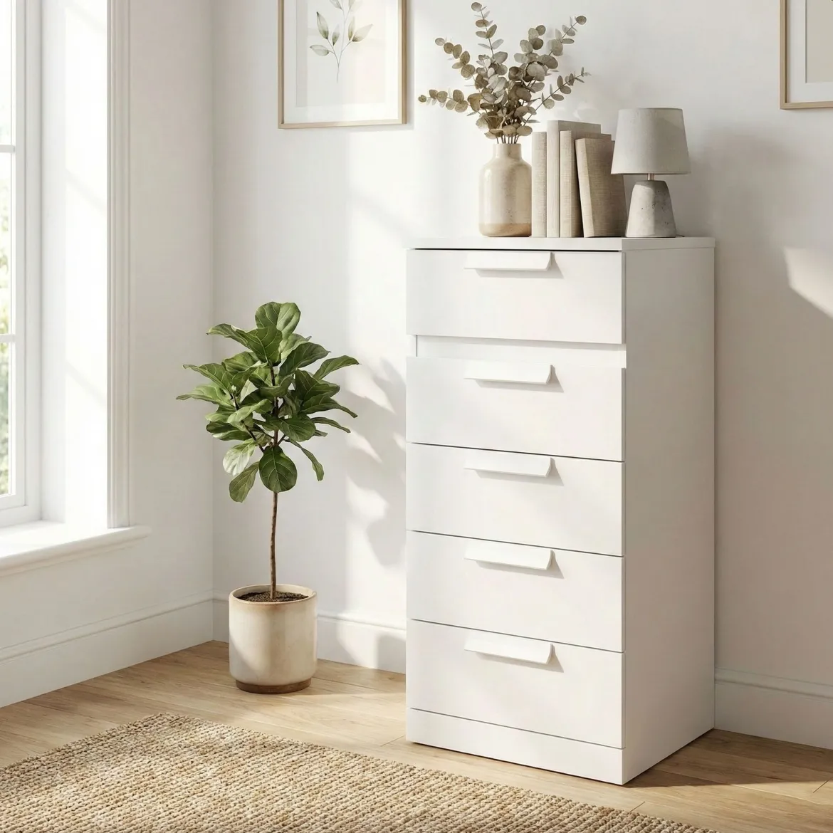 Chiffonnier 5 tiroirs en bois - CF5029