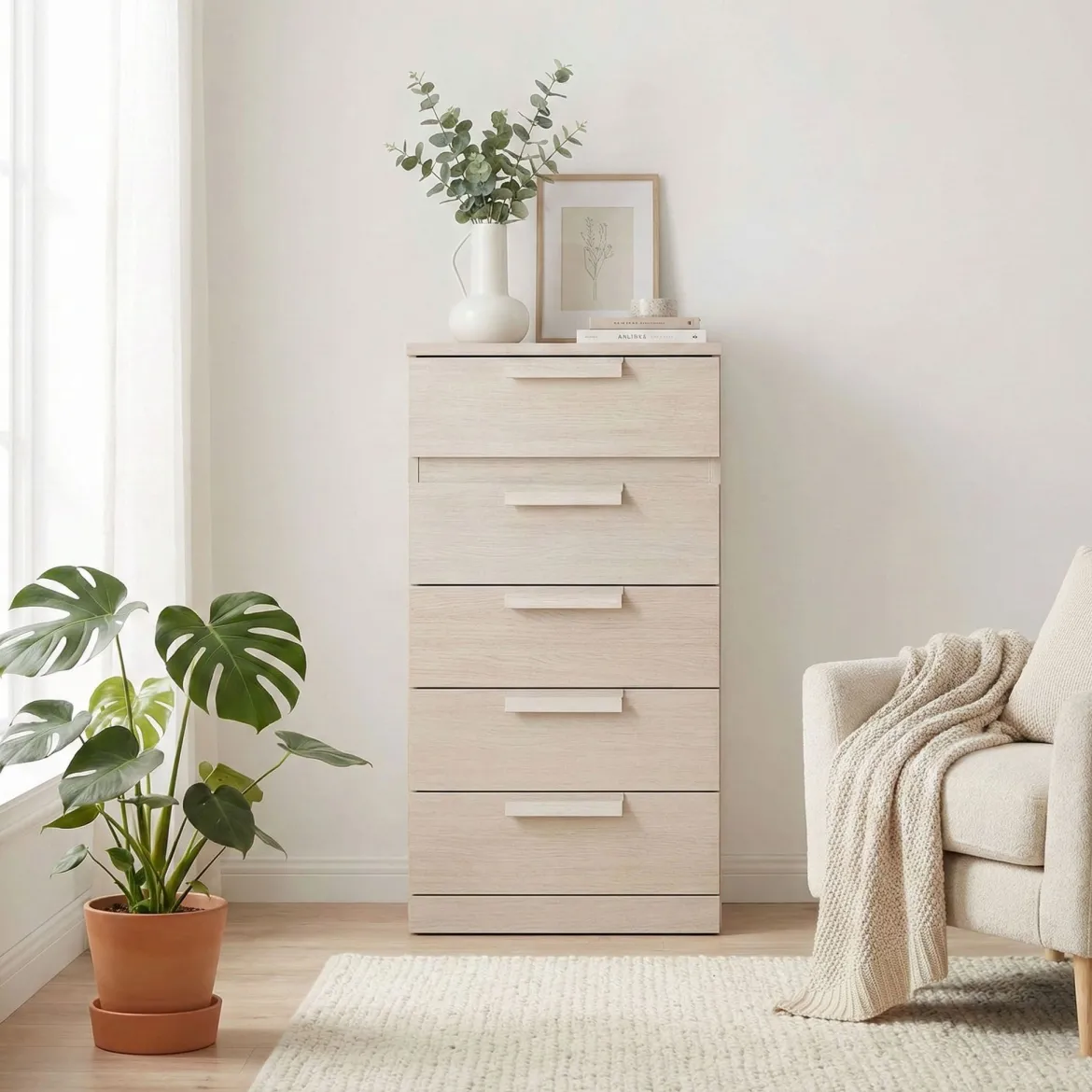 Chiffonnier 5 tiroirs en bois - CF5029