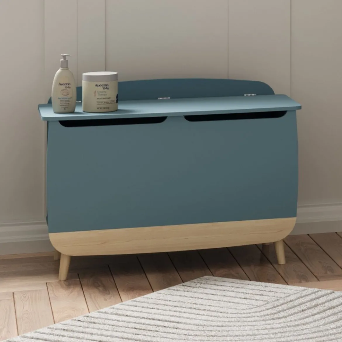 Coffre à jouets en bois bicolore LOUISON - CO2013