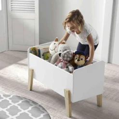 Coffre à jouets 80x39x48 en bois - CO2012