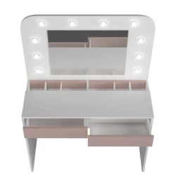 Coiffeuse enfant en bois avec miroir et LED - CF9076
