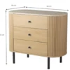 Commode bois à tiroirs effet travertin