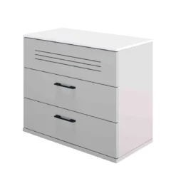Commode en bois gris et blanc - CO5026
