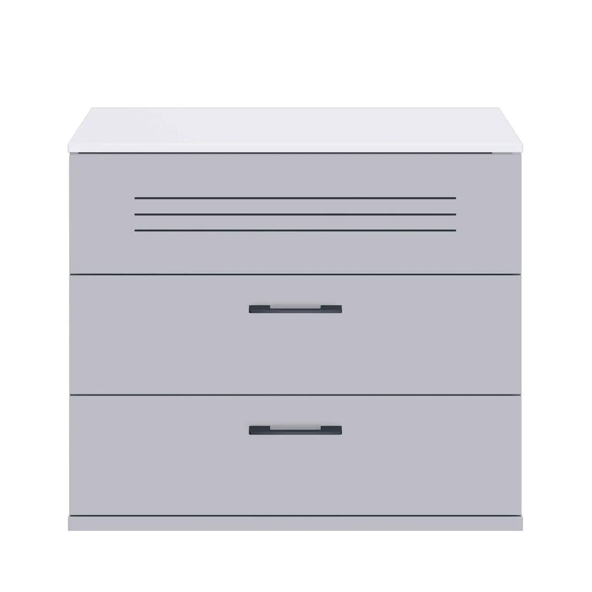 Commode en bois gris et blanc - CO5026