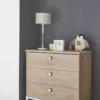 Commode enfant 3 tiroirs en bois imitation chêne blond - CO5043-1