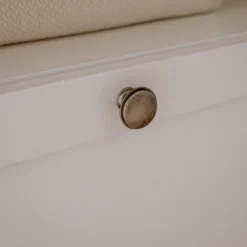Commode à langer bébé 2 tiroirs 2 niches ouvertes en bois blanc - CO7084