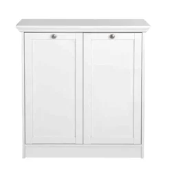 Commode 2 portes en bois coloris blanc - CO7004
