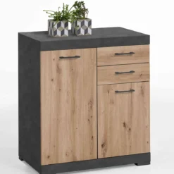 Commode 2 portes 2 tiroirs en bois - CO13003