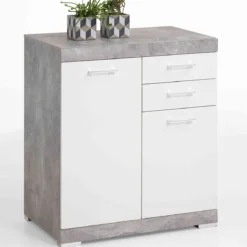 Commode 2 portes 2 tiroirs en bois - CO13003