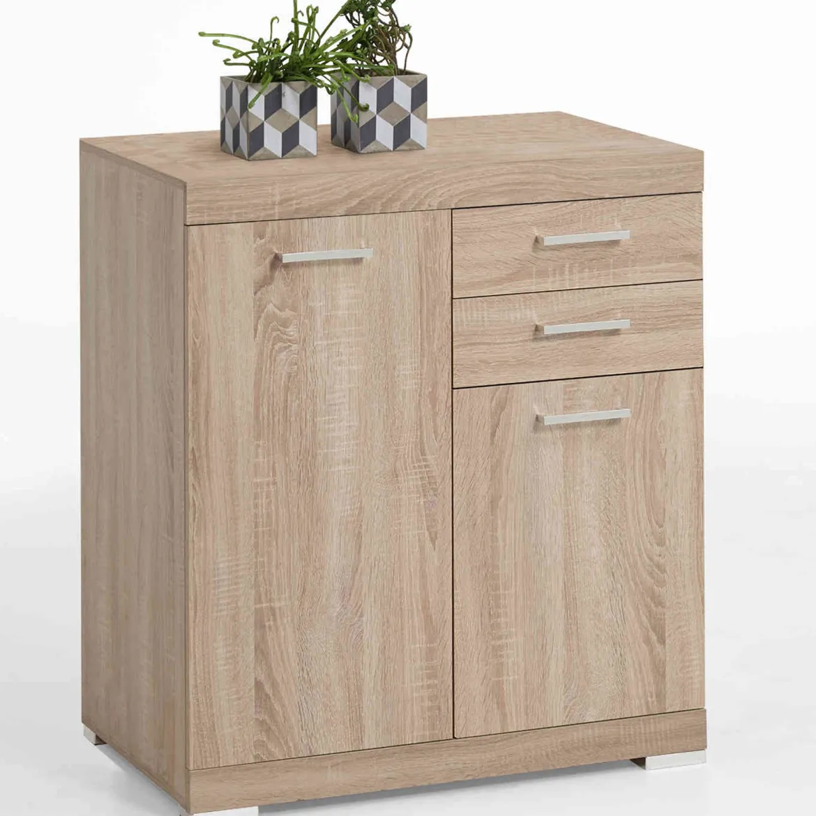 Commode 2 portes 2 tiroirs en bois - CO13003