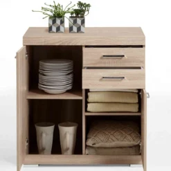 Commode 2 portes 2 tiroirs en bois - CO13003