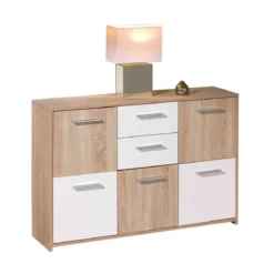 Commode 4 portes 2 tiroirs en bois - CO12053-3
