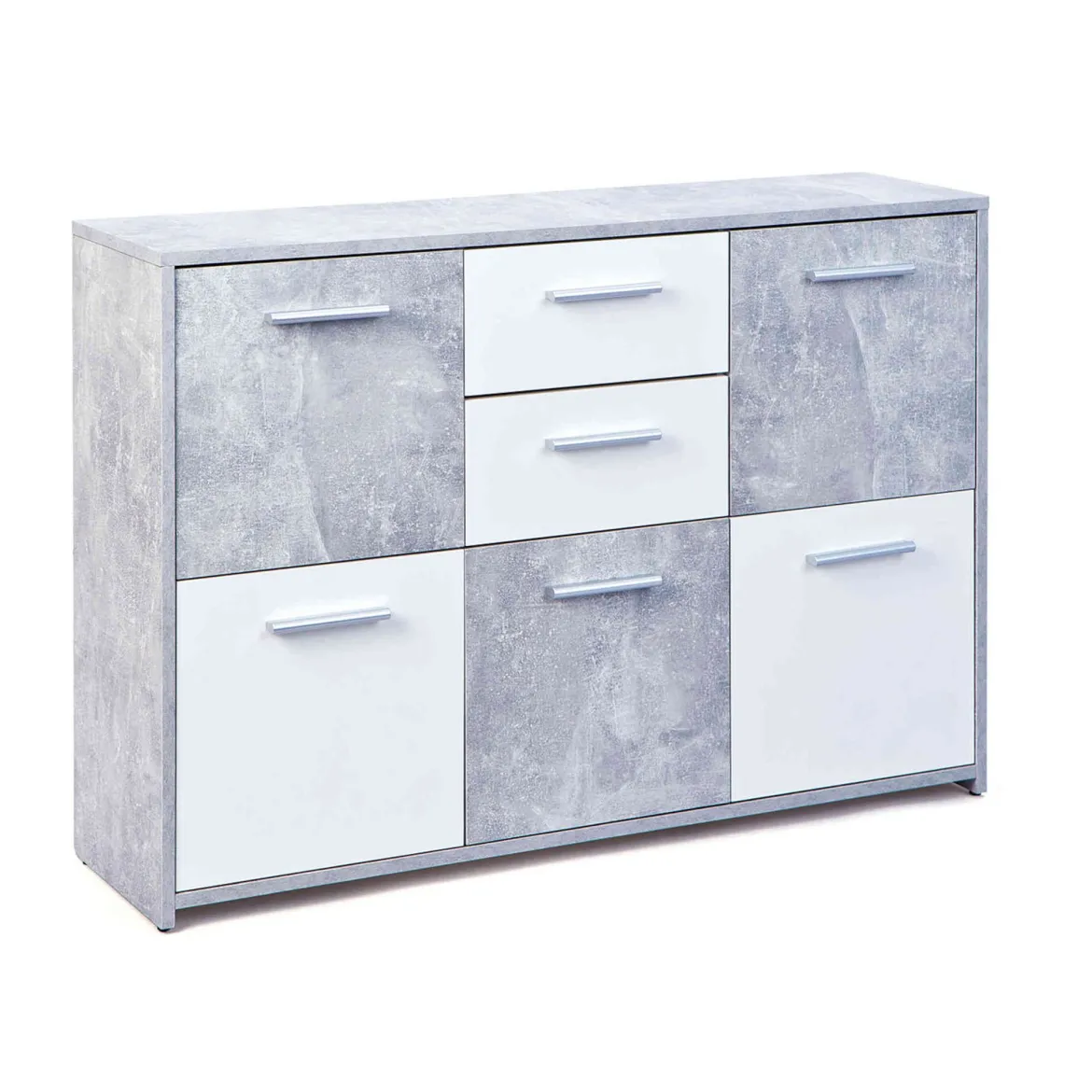 Commode 4 portes 2 tiroirs en bois - CO12053-3