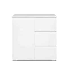 Commode 1 porte 3 tiroirs en bois - CO7020