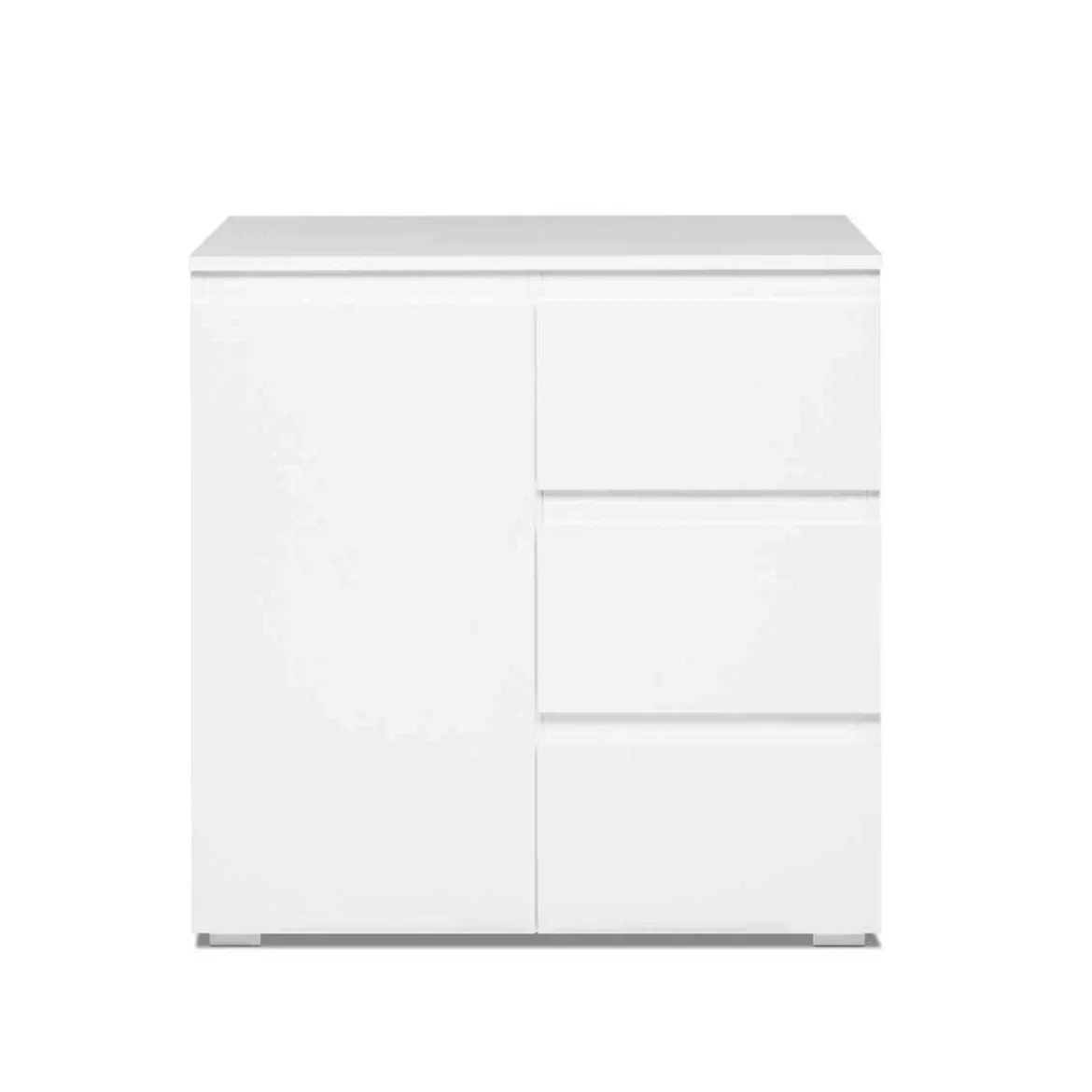 Commode 1 porte 3 tiroirs en bois - CO7020