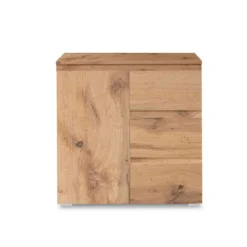 Commode 1 porte 3 tiroirs en bois - CO7020