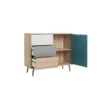 Commode scandinave 3 tiroirs 1 porte multicolore CO7001