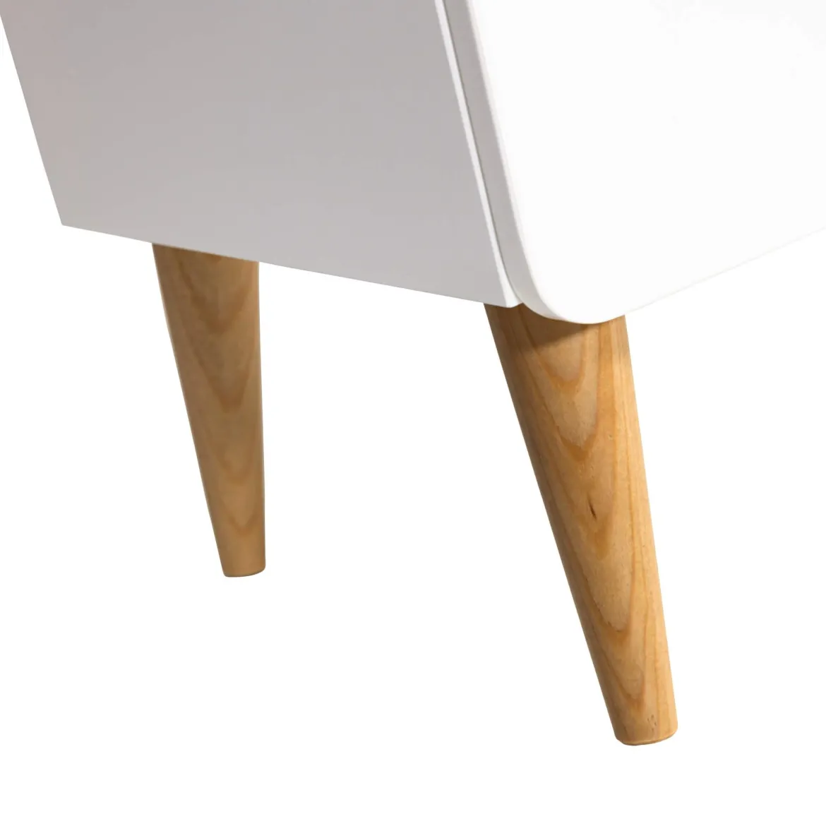 Commode SMOOTHCLOUD en bois naturel et blanc