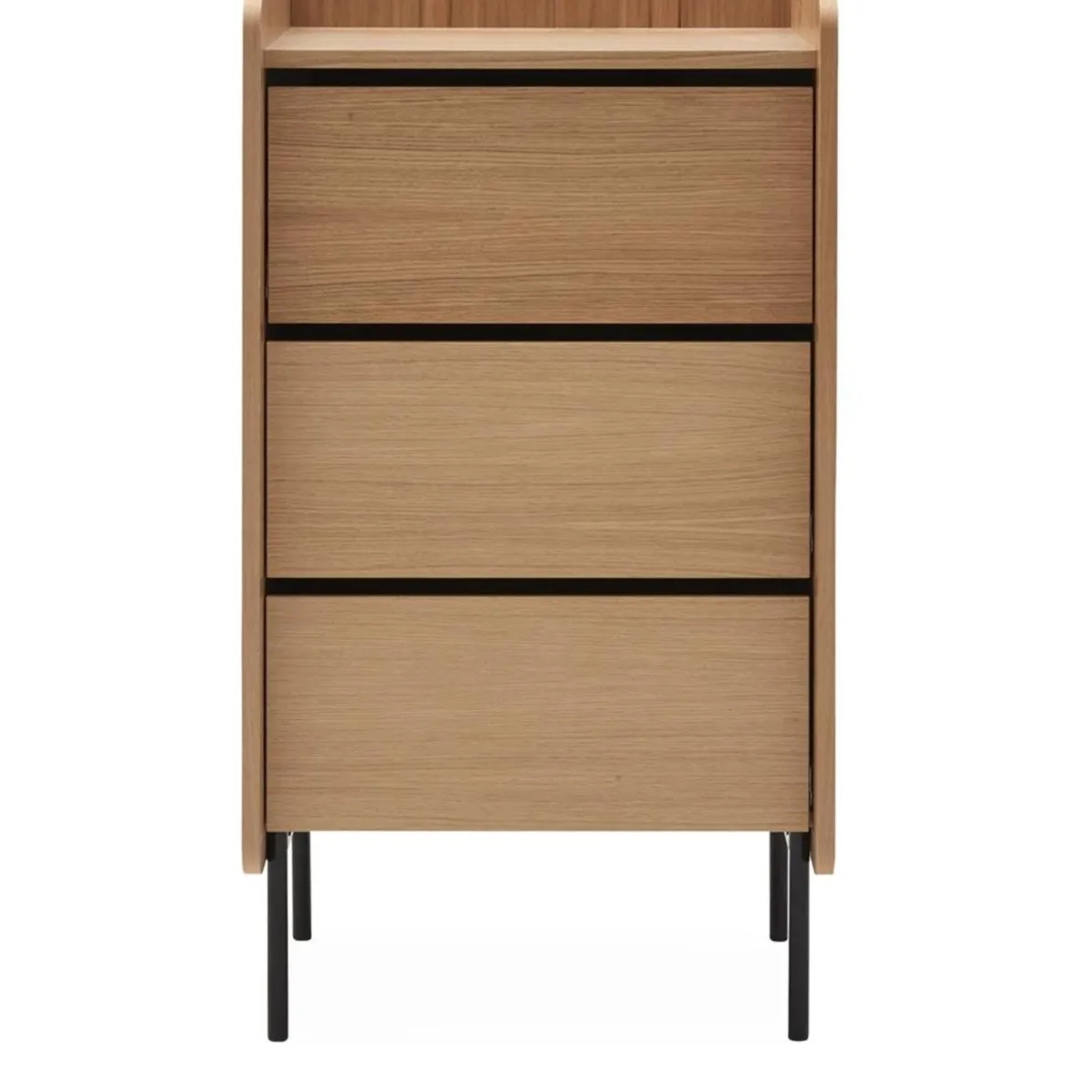 Commode 3 tiroirs avec pieds en métal noir - CO0081