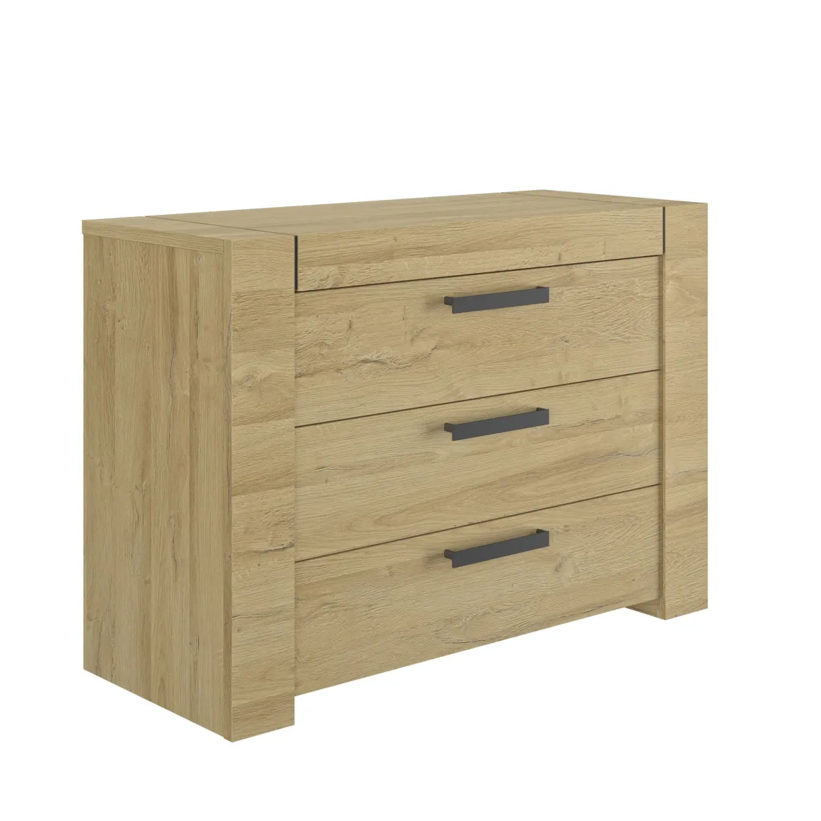 Commode 3 tiroirs avec poignées en métal - CO5074