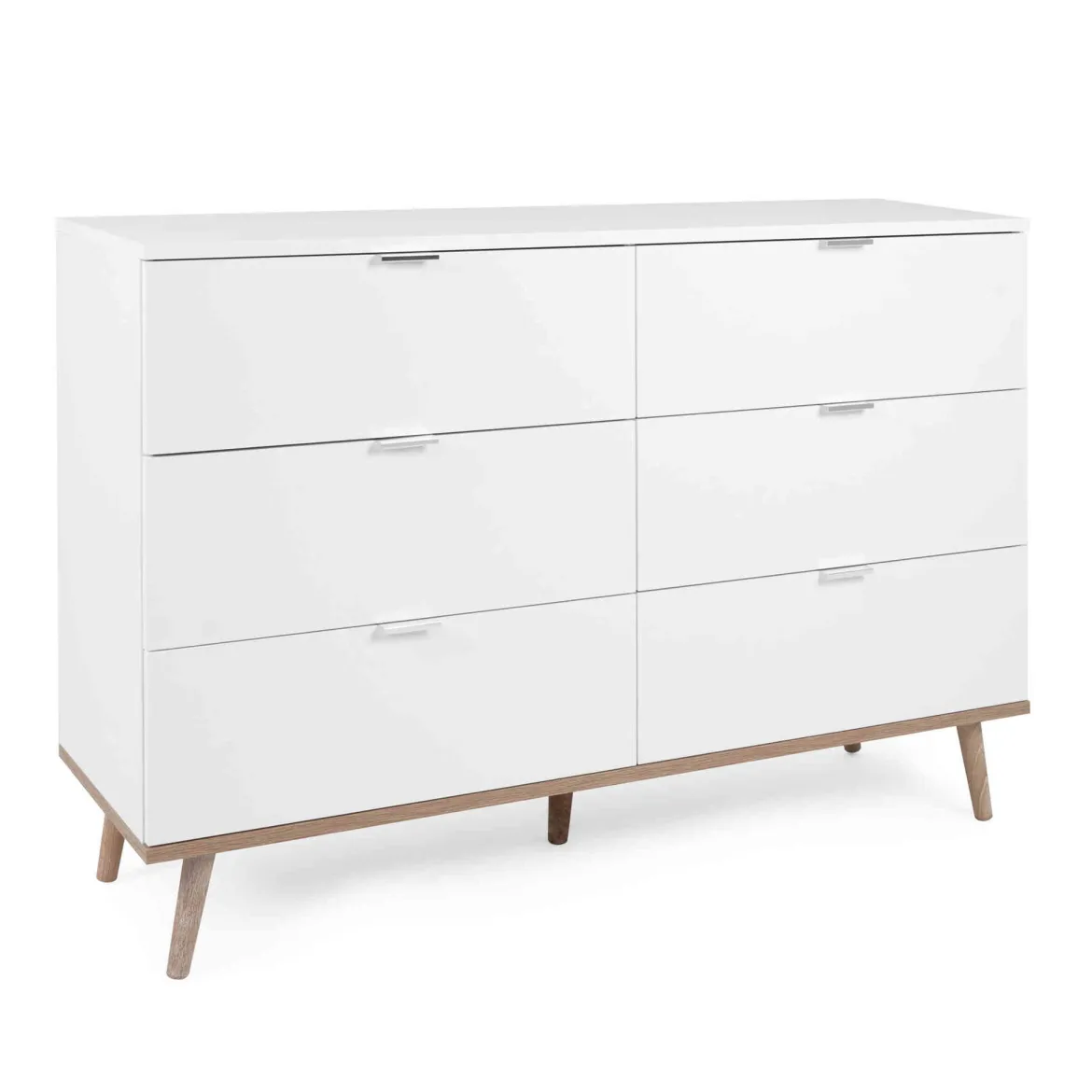 Commode 6 tiroirs blanc - CO7781-2