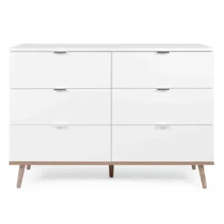 Commode 6 tiroirs blanc - CO7781-2